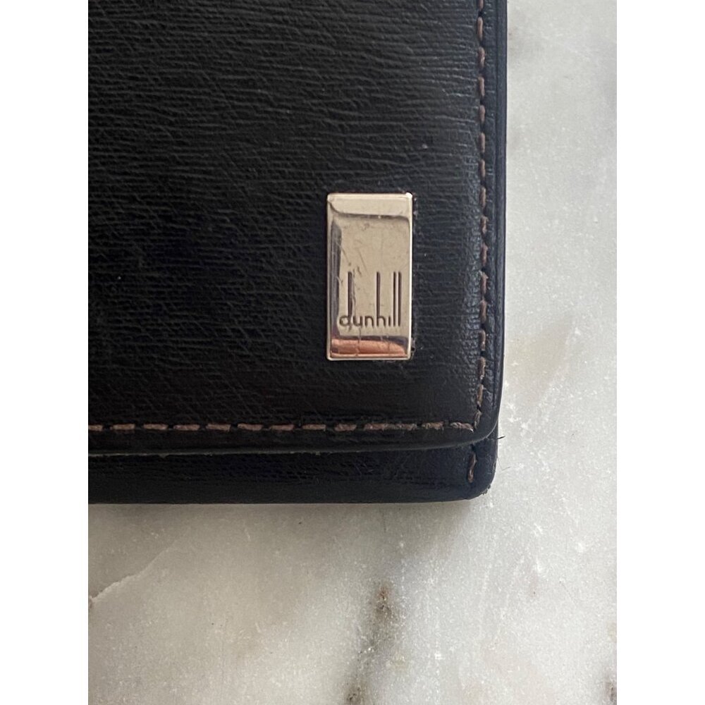 Vintage Dunhill Sidecar Calf Leather Long Bifold Wallet in Black - Picture 3 of 9